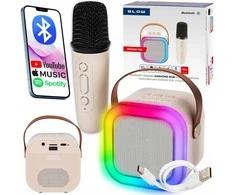 Nešiojama „Bluetooth“ kolonėlė „Blow“ su karaoke mikrofonu ir RGB apšvietimu