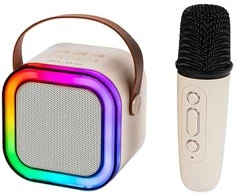 Nešiojama „Bluetooth“ kolonėlė „Blow“ su karaoke mikrofonu ir RGB apšvietimu