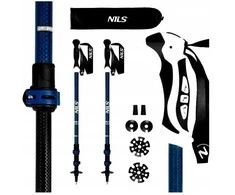 NILS Nordic Walking teleskopinės sulankstomos lazdos, reguliuojamos