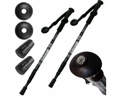 Nordic Walking / Trekking teleskopinės sulankstomos lazdos, reguliuojamos 65–135 cm