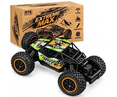 Nuotoliniu būdu valdomas bekelės automobilis RC Buggy, 1:18, 2,4 GHz, juodas