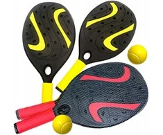Padelio, paplūdimio teniso ir badmintono raketės su kamuoliukais / šatlai – viskas žaidimui!