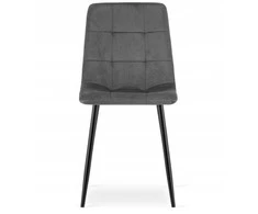 Pilka velvet kėdė CUBE moderniam interjerui