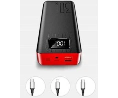 Powerbankas 30000 mAh – 22.5W greitas įkrovimas, USB-C, LED ekranas, žibintuvėlis