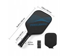 Profesionali „Pro Carbon Fiber“ Pickleball (piklbolo) raketė su koriniu (honeycomb) branduoliu – suaugusiesiems, mėlyna