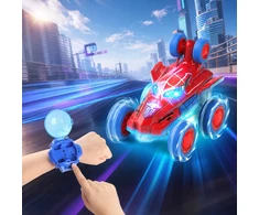 RC automobilis-voras su LED ir laikrodžio formos pulteliu