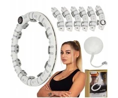 Reguliuojamas „Smart Hula Hoop“ lankas su svorio plokšte, skaitikliu ir masažiniu efektu
