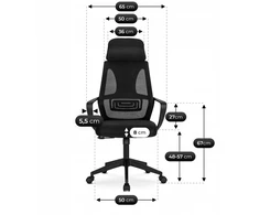 ROB juoda ergonominė biuro kėdė