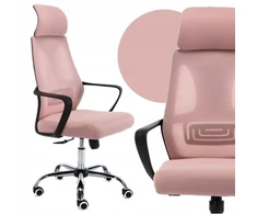 Rožinė ergonominė biuro kėdė COLT