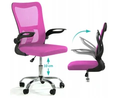 Sesto Senso ergonominė biuro kėdė V8 su atlenkiamais porankiais, rožinė