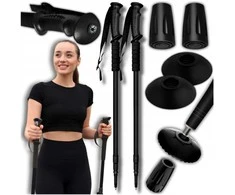 Šiaurietiško ėjimo (Nordic Walking) teleskopinės sulankstomos lazdos PRO