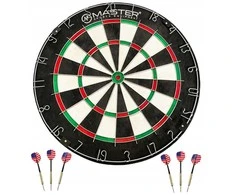 Sizalinis dartų skydas MASTER Grande 45 cm su 6 smiginiais