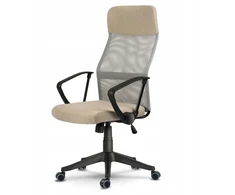 Smėlio spalvos ergonominė biuro kėdė