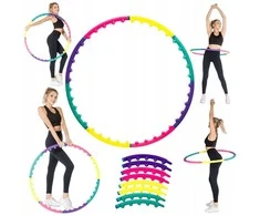 Sulankstomas DrFit Hula Hoop lankas su masažiniais elementais treniruotėms Ø100 cm