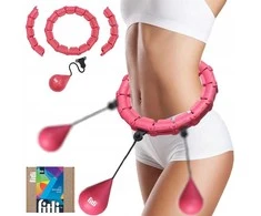 Svorinis Hula Hoop lankas su masažiniais iškilimais ir reguliuojamais moduliais