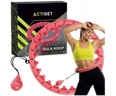 Svorinis Hula Hoop lankas su masažiniais iškilimais, sulankstomas fitness lankas