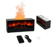 Drėkintuvas Ultragarsinis aromaterapinis difuzorius su LED liepsnos efektu