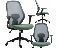 Žalia ergonominė biuro kėdė su tinkleliu