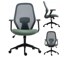 Žalia ergonominė biuro kėdė su tinkleliu