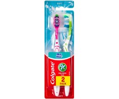 Colgate Max Baltas - 2 pak., minkšti dantų šepetėliai