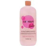 Inebrya Ice Kreminis Keratin Šampūnas atkuriamasis šampūnas plaukams su keratinu, 1000 ml