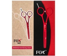 FOX hairdressing thinning shears - Raudona