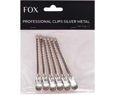 Fox Metal Hair Clips 6 pcs