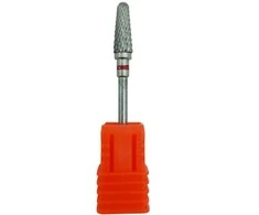 Carbide cone cutter - thin red nail manicure cutter