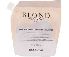 „Inebrya“ šviesinantys plaukų milteliai su neutraliais pigmentais ir „Blondesse“ moliu („Free Style Clay Lightener - Bayalage“) 400g