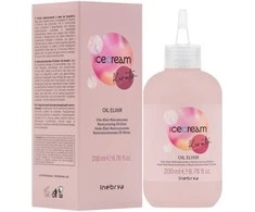 Inebrya Ice Kreminis Keratin Oil Eliksyras atkuriamasis plaukų aliejus-serumas su keratinu, 200 ml