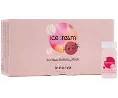 Inebrya Ice Kreminis Keratin Restructuring Lotion intensyvaus poveikio atkuriamasis plaukų losjonas, 12 x 11 ml