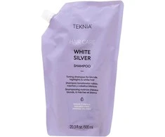 Lakmé Teknia Baltas Sidabrinis Šampūnas Refill šampūnas šviesiems ir žiliems plaukams - papildymas, 600 ml