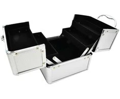 Lelani - sidabrinis cosmetic case for polishes and accessories