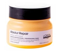 L'Oreal Professionnel Serie Expert Absolut Repair Protein + Gold Quinoa plaukų kaukė, akimirksniu atnaujinanti paviršių, 250 ml