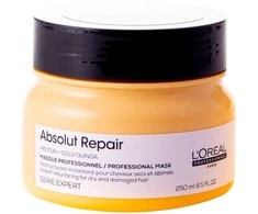 L'Oreal Professionnel Serie Expert Absolut Repair Protein + Gold Quinoa plaukų kaukė, akimirksniu atnaujinanti paviršių, 250 ml