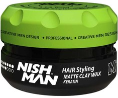 Nishman M2 Matte Clay WAX Keratin Pomade 100ml