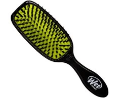 WET BRUSH WETBRUSH RETAIL SHINE ENHANCER juodas plaukų šepetys su šerno šereliais