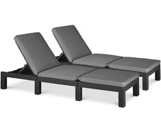 2-jų lauko gultų komplektas DAYTONA DELUXE, Graphite