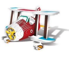 3D kartoninė dėlionė – lėktuvas "Biplane", 62 d.