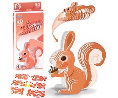 3D kartoninė dėlionė – voverė, 35 d.