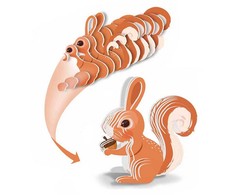 3D kartoninė dėlionė – voverė, 35 d.
