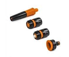 4 dalių laistymo priedų rinkinys 1/2" žarnoms Bradas Juodas LINE