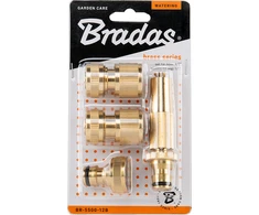 4 dalių laistymo priedų rinkinys 1/2" žarnoms Bradas, Brass