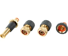 4 dalių laistymo priedų rinkinys 1/2 žarnoms Bradas BRASS SOFT, Brass