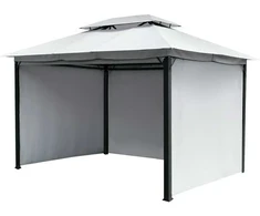 4-ių sienelių sodo pavėsinė Ontaria, 3x4x2,65 m, šviesiai pilka