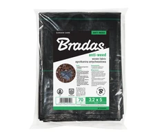 Agroplėvelė nuo piktžolių Bradas, 70 g/m², 1.6 x 15 m, juoda
