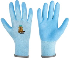 Apsauginės pirštinės Bradas BEAVER, 4 dydis, mėlynos, 6 vnt.