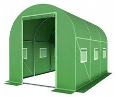 Arkinis šiltnamis su orlaidėmis 3x4.5 (13.5m2), dvigubos durys, žalias
