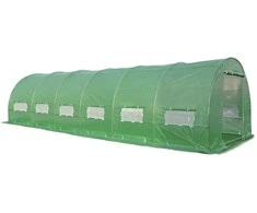 Arkinis šiltnamis su orlaidėmis 4x6x2 (24m2), 6 sekcijos, dvigubos durys, žalias