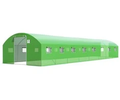 Arkinis šiltnamis su orlaidėmis 4x8x2 (32m2), 8 sekcijos, dvigubos durys, žalias